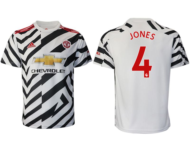 Men 2020-2021 club Manchester United away aaa version #4 white Soccer Jerseys